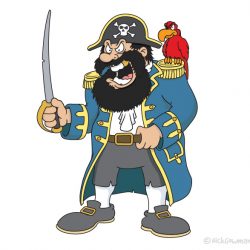 Cartoon Pirate Captain