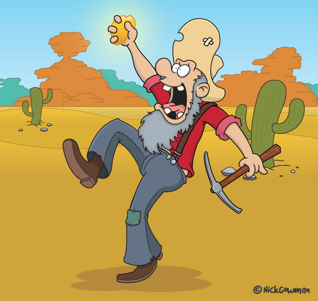 Cartoon Gold Prospector