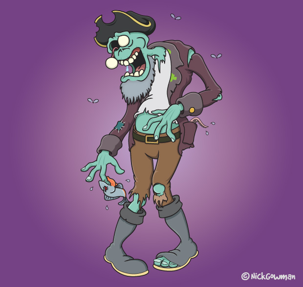 Zombie Pirate Cartoon