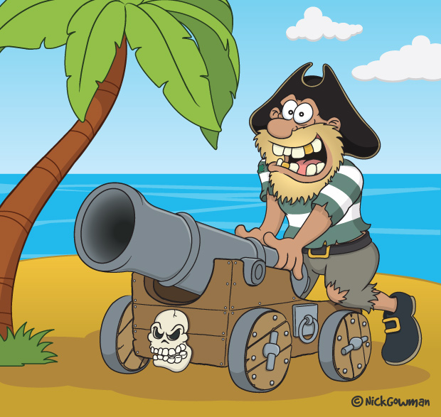 Pirate Cannon Cartoon