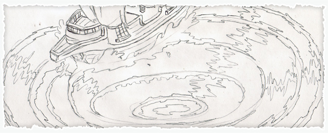 cartoon whirlpool sketch