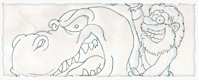 Prehistoric Cartoon Sketch