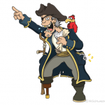 Peg Leg Cartoon Pirate