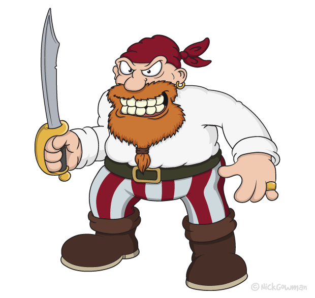 Fierce Cartoon Pirate