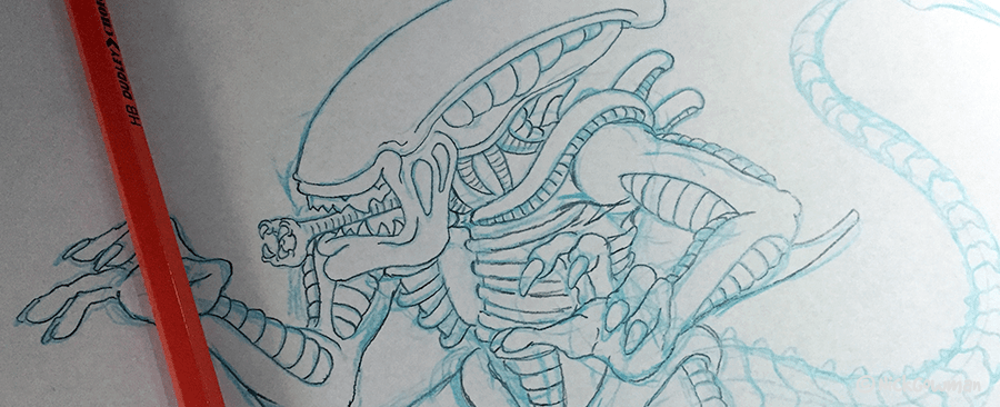 Alien Day Sketch