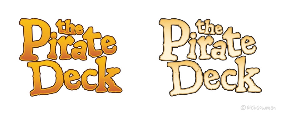Pirate lettering variants