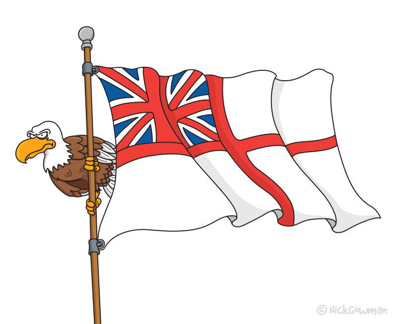 Cartoon Royal Navy flag