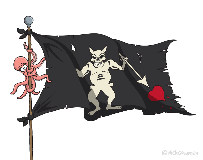 Blackbeard pirate flag