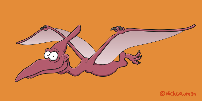 Cartoon Pterodactyl Giant Pterosaur of the prehistoric skies!