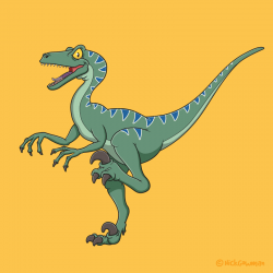 cartoon velociraptor