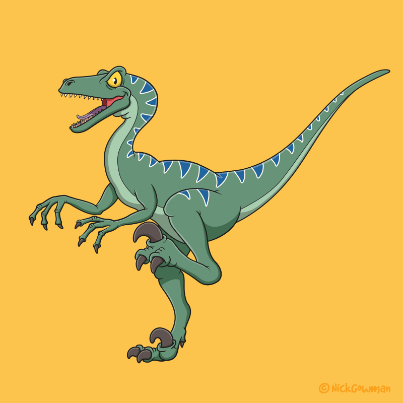 cartoon Velociraptor