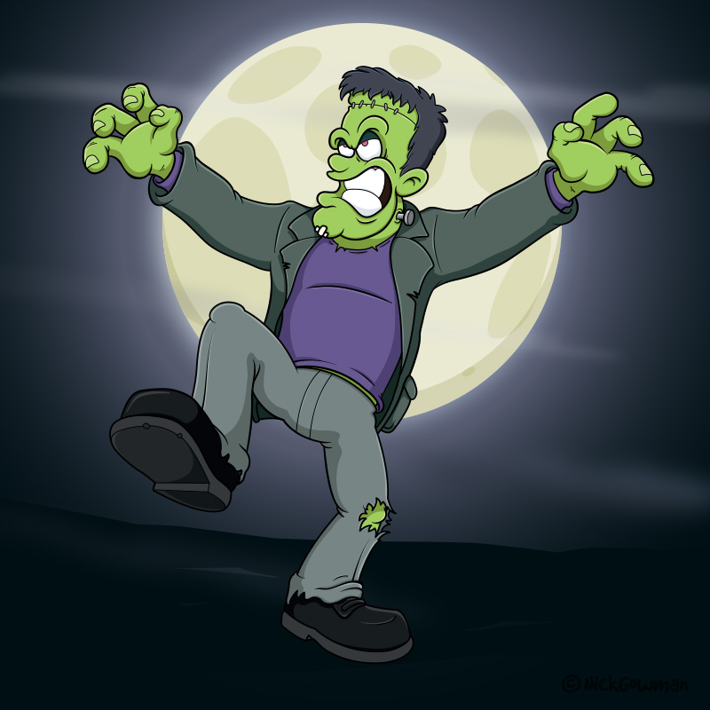 cartoon frankenstein