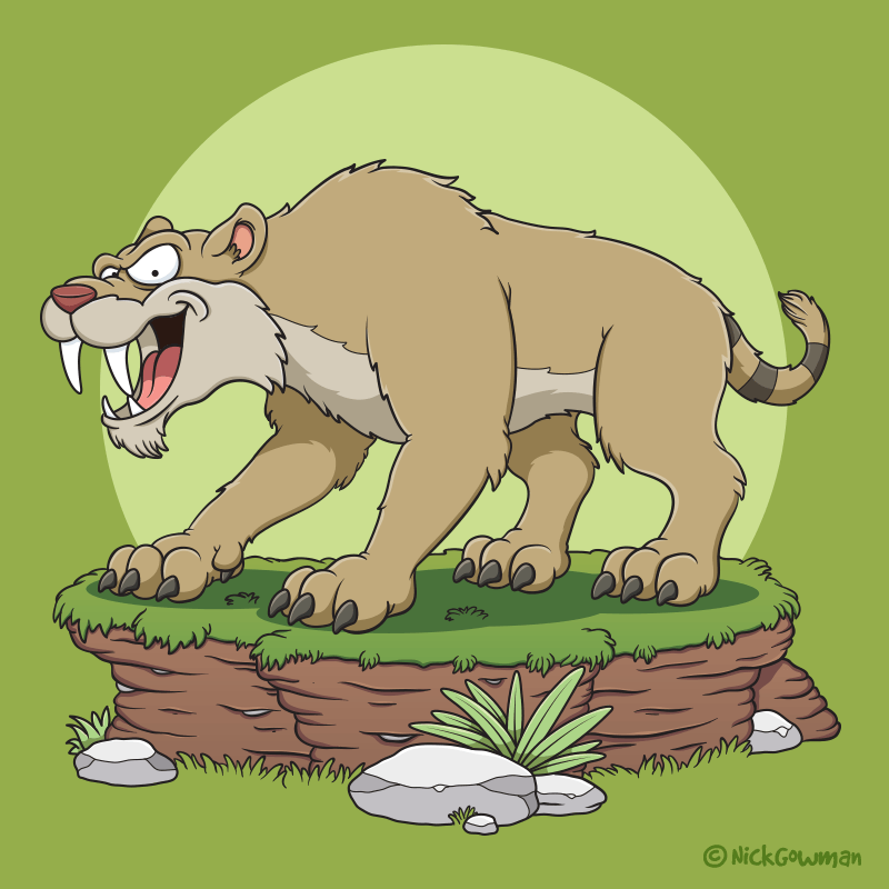 sabre tooth tiger cartoon