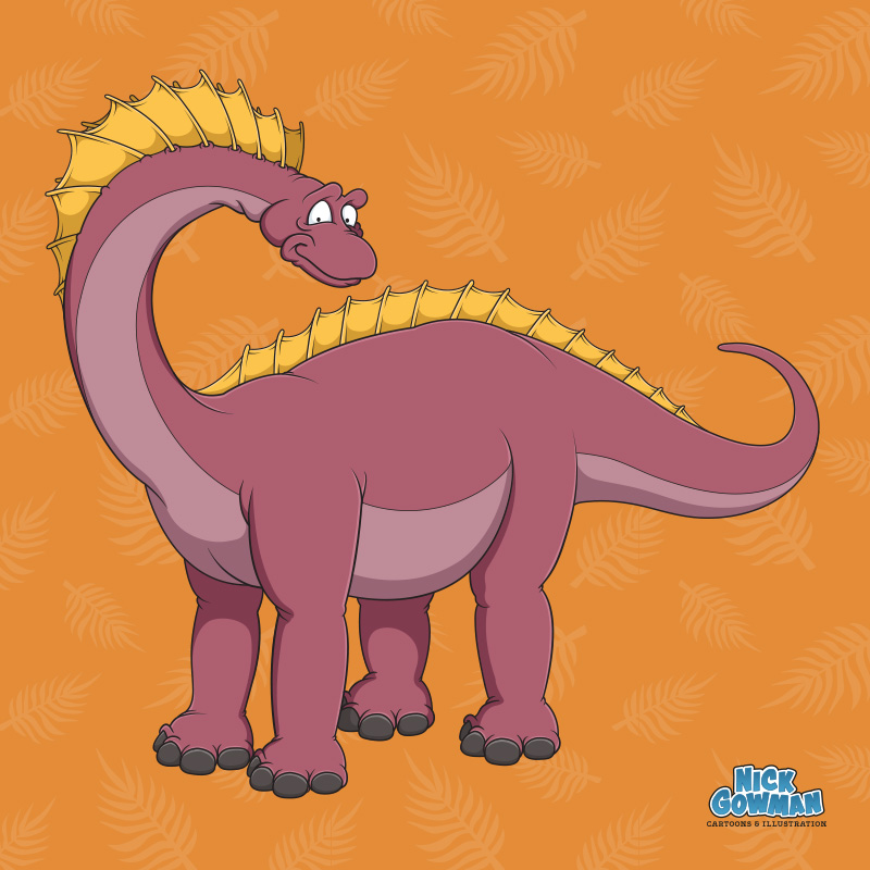 Cartoon Amargasaurus