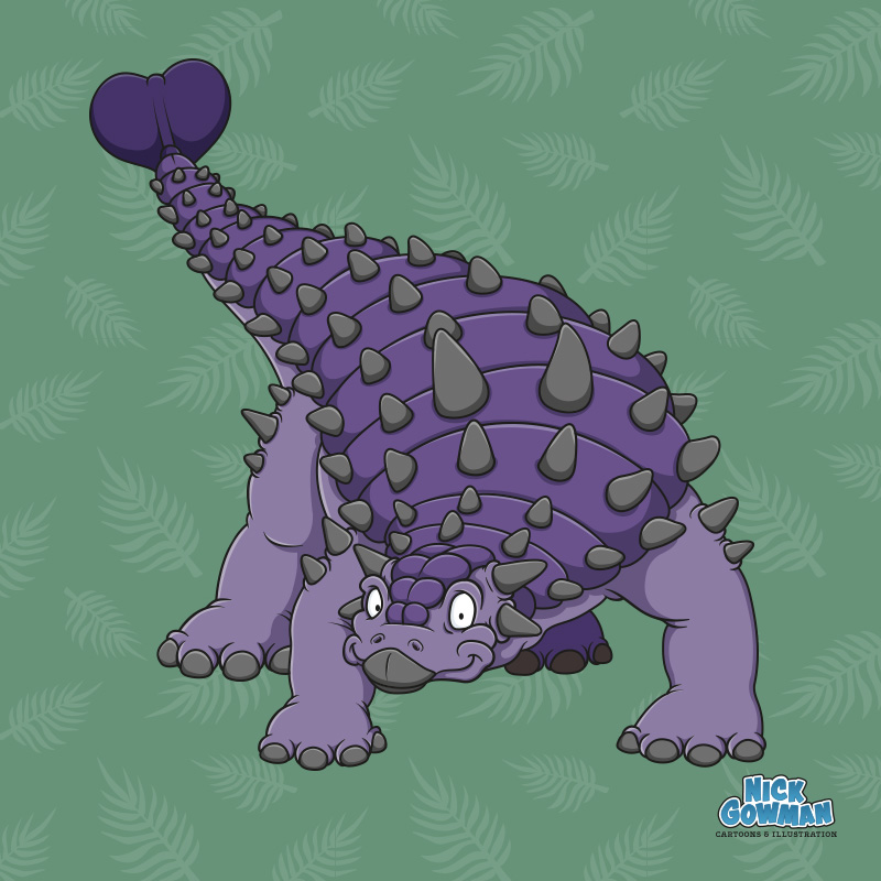 cartoon ankylosaurus