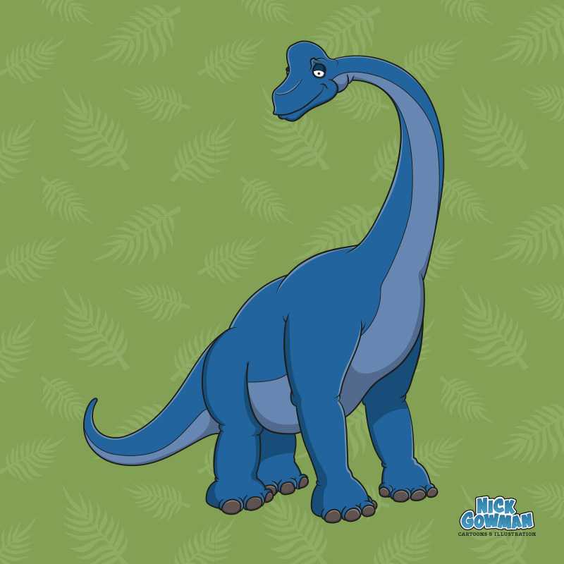 cartoon brachiosaurus dinosaur