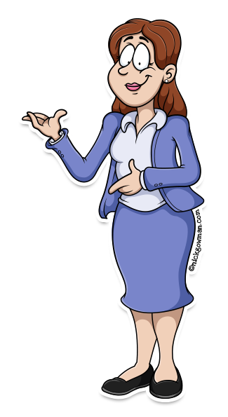 cartoon business woman