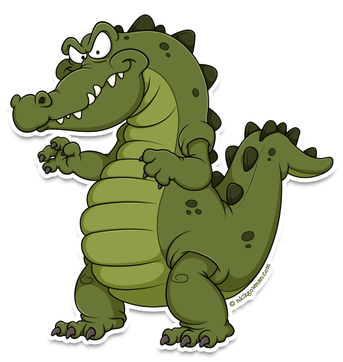 Cartoon crocodile