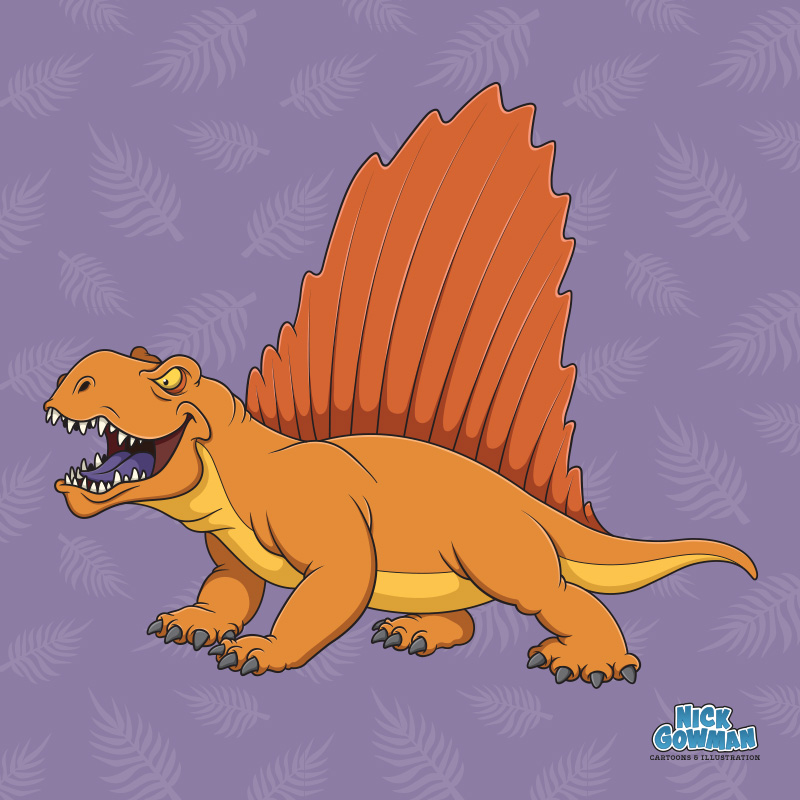 Cartoon Dimetrodon