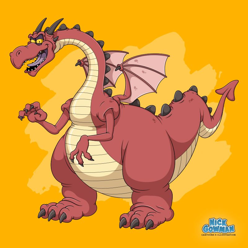 Cartoon Dragon | Vector dragon cartoon character design