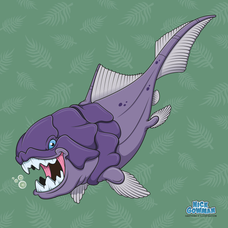 Cartoon Dunkleosteus