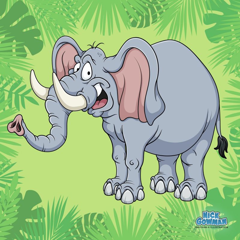 Cartoon Elephant | A cute cartoon elephant character