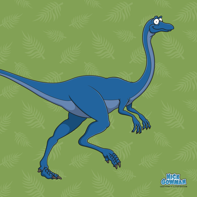 cartoon gallimimus