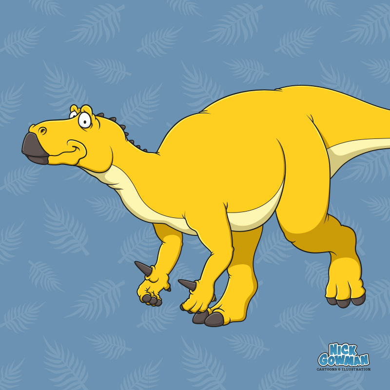 cartoon iguanodon