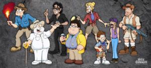 Cartoon Jurassic Park characters