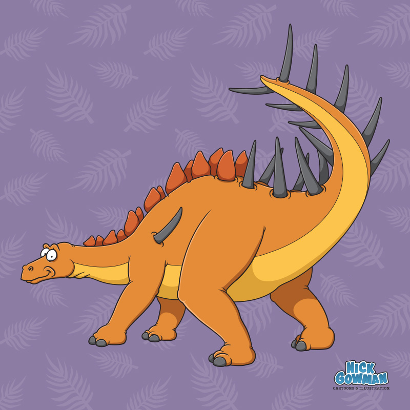 cartoon kentrosaurus