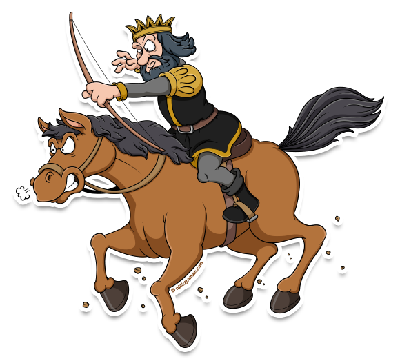 Cartoon King on Horse