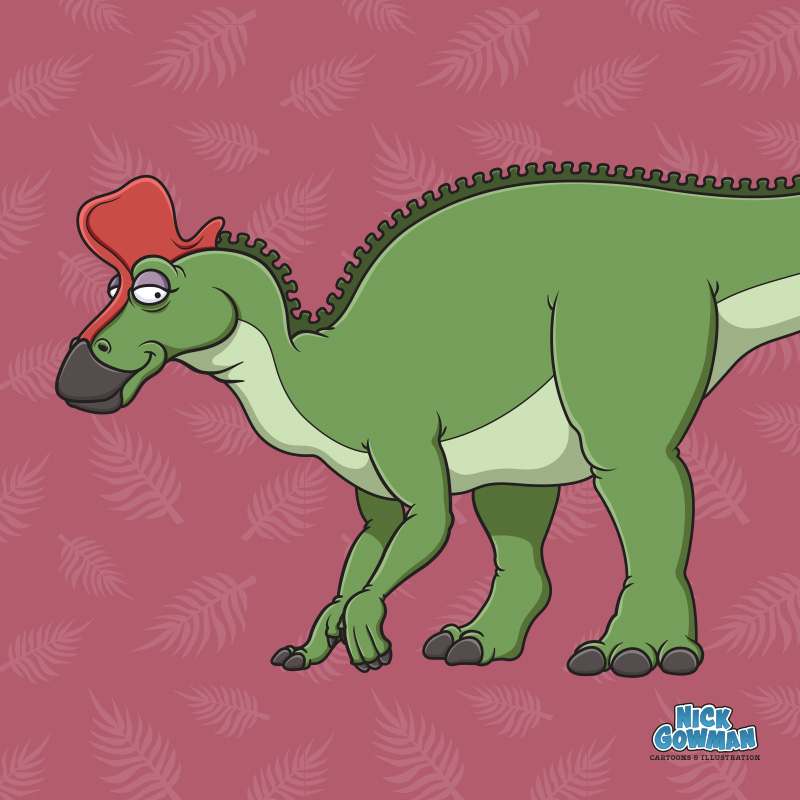 cartoon lambeosaurus