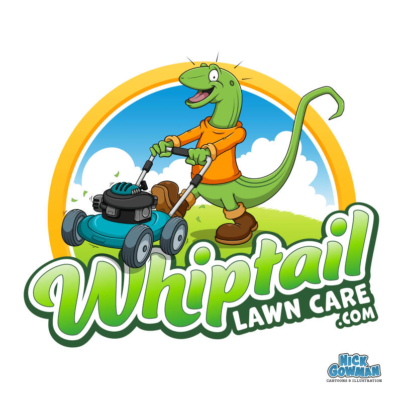 Cartoon Lawn Care Logo