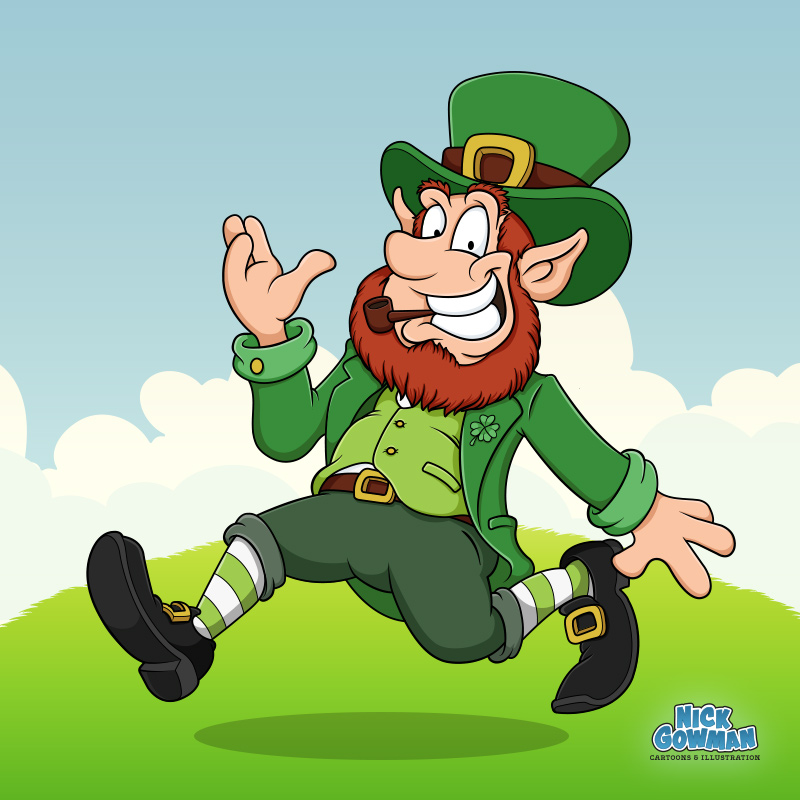 Cartoon Leprechaun - We've drawn a leprechaun before, but i thought it