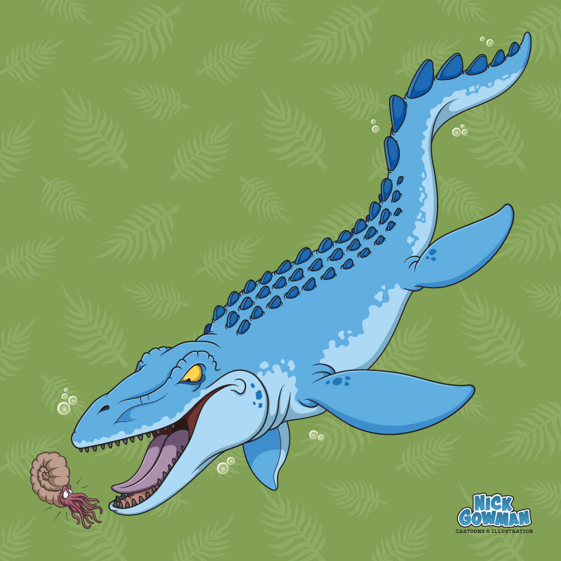 Cartoon Mosasaurus