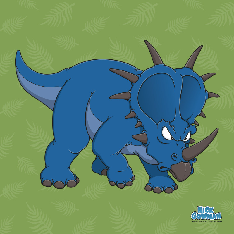 cartoon styracosaurus