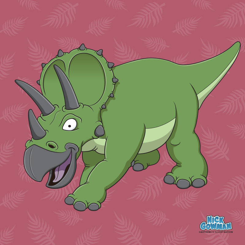 cartoon triceratops dinosaur