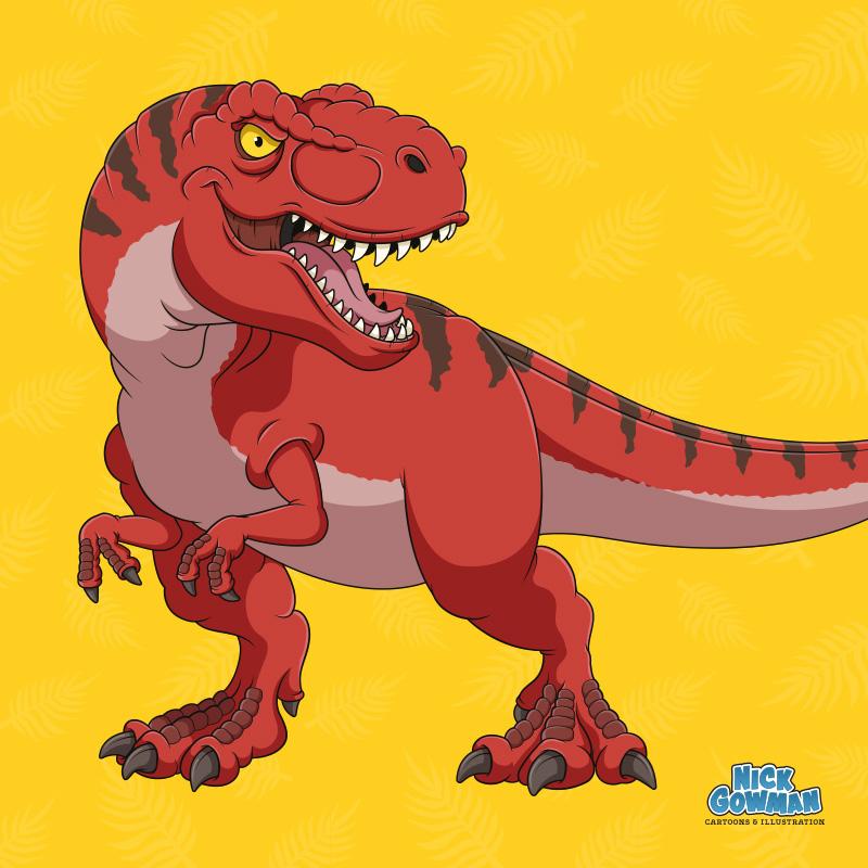 cartoon tyrannosaurus