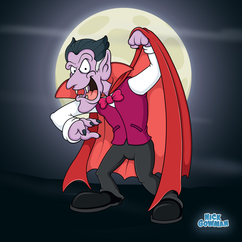 Cartoon Vampire | A Halloween favourite, all ready to trick or treat!