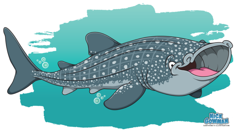 cartoon whale shark