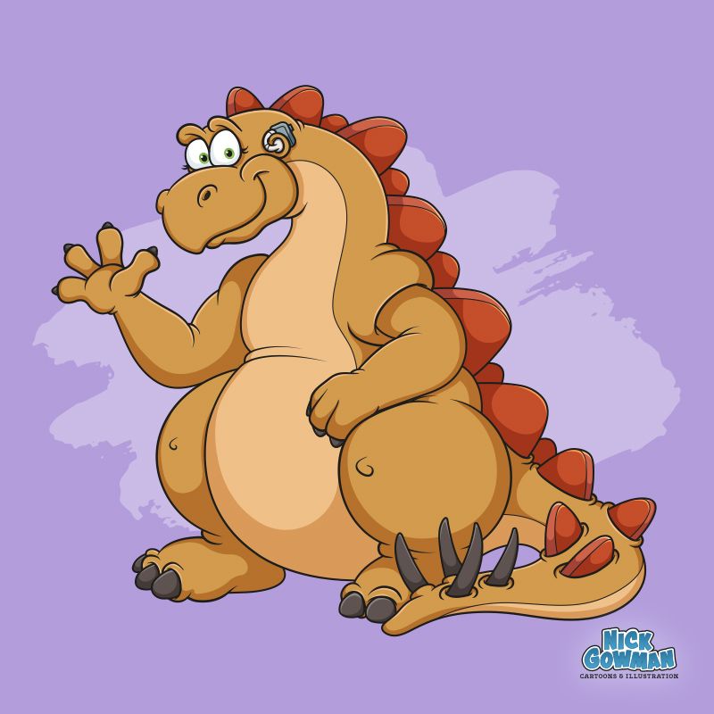 Cute Cartoon Dinosaur Mascot