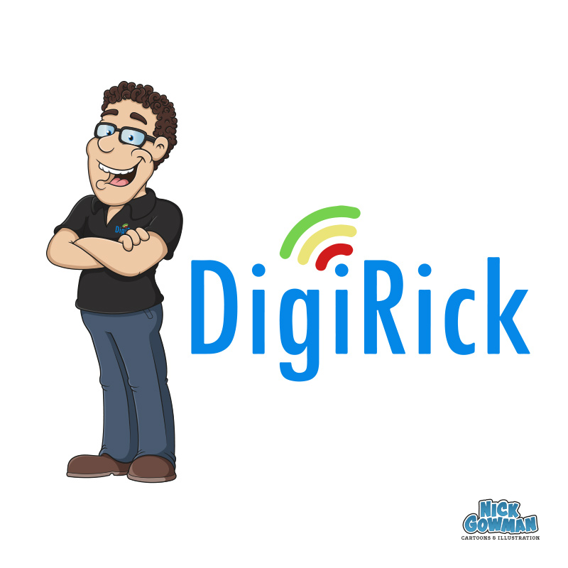 Digirick Tech Support Cartoon Logo