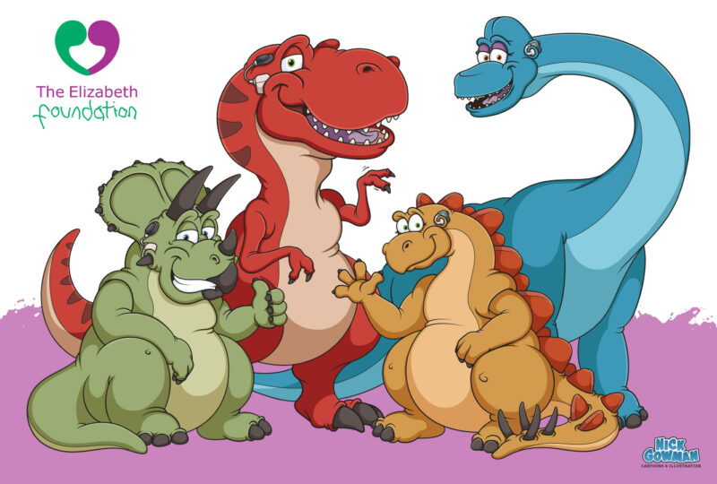 Dinosaur mascot characters