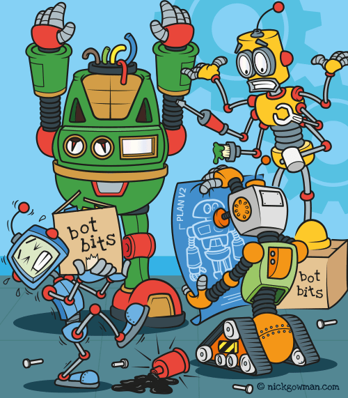 Funny Cartoon Robots