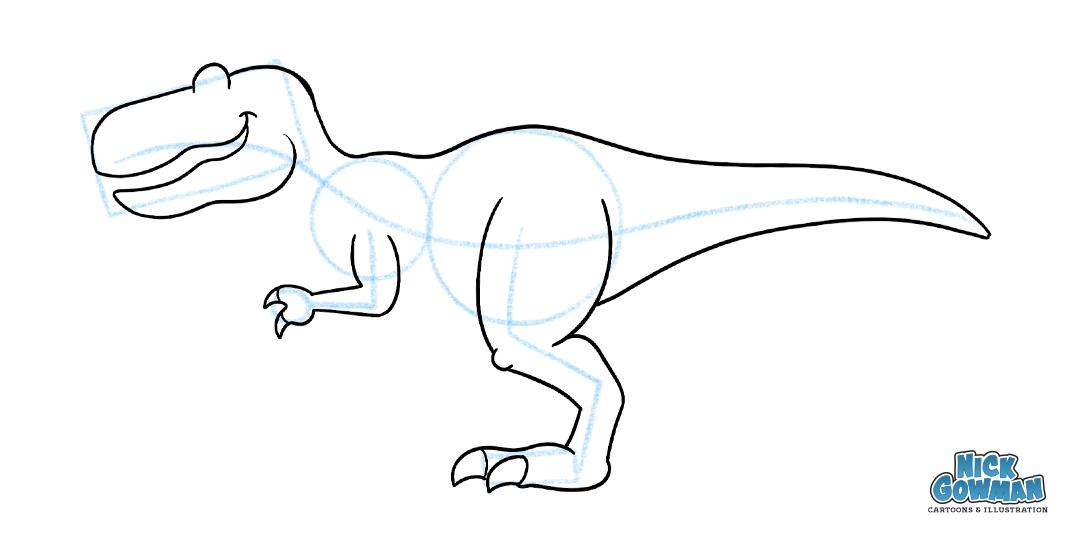 How to draw cartoon dinosaurs step 11