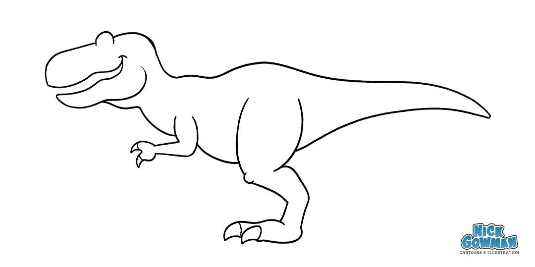 How to draw cartoon dinosaurs step 13