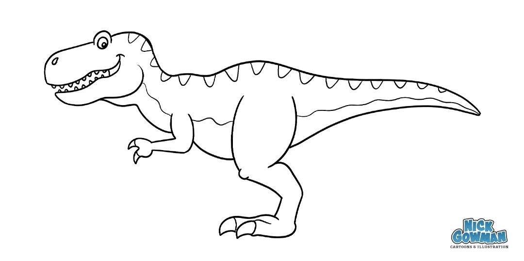 How to draw cartoon dinosaurs step 14