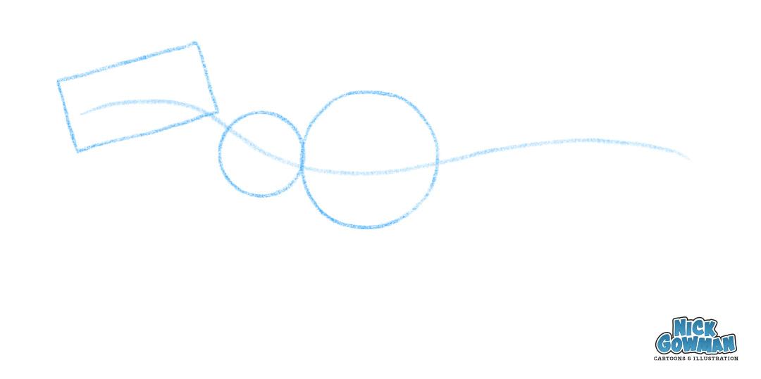 How to draw cartoon dinosaurs step 2