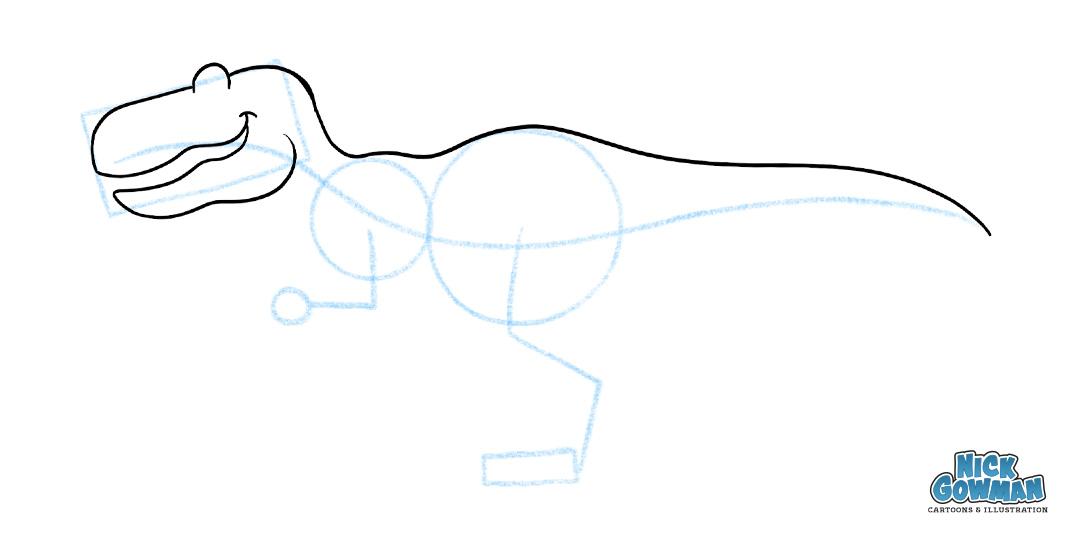 How to draw cartoon dinosaurs step 6