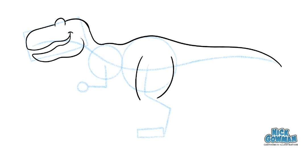 How to draw cartoon dinosaurs step 7